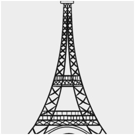 268x268 Eiffel Tower Coloring