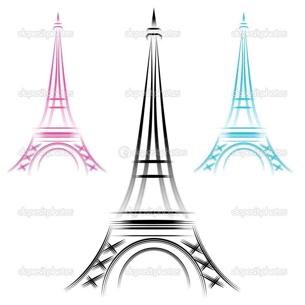 1024x1024 Awesome Eiffel Tower Drawing Abstract Silhouette Collection
