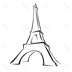 300x300 Huge Collection Of 'cartoon Drawing Of The Eiffel Tower' Download