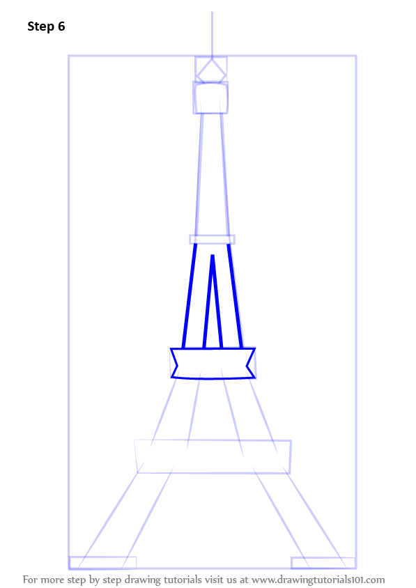 597x844 Learn How To Draw An Eiffel Tower
