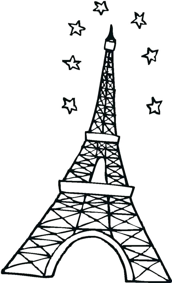600x987 Printable Picture Of Eiffel Tower Coloring Tower Printable