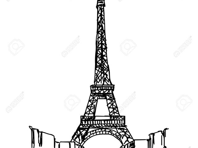 640x480 Drawn Eiffel Tower
