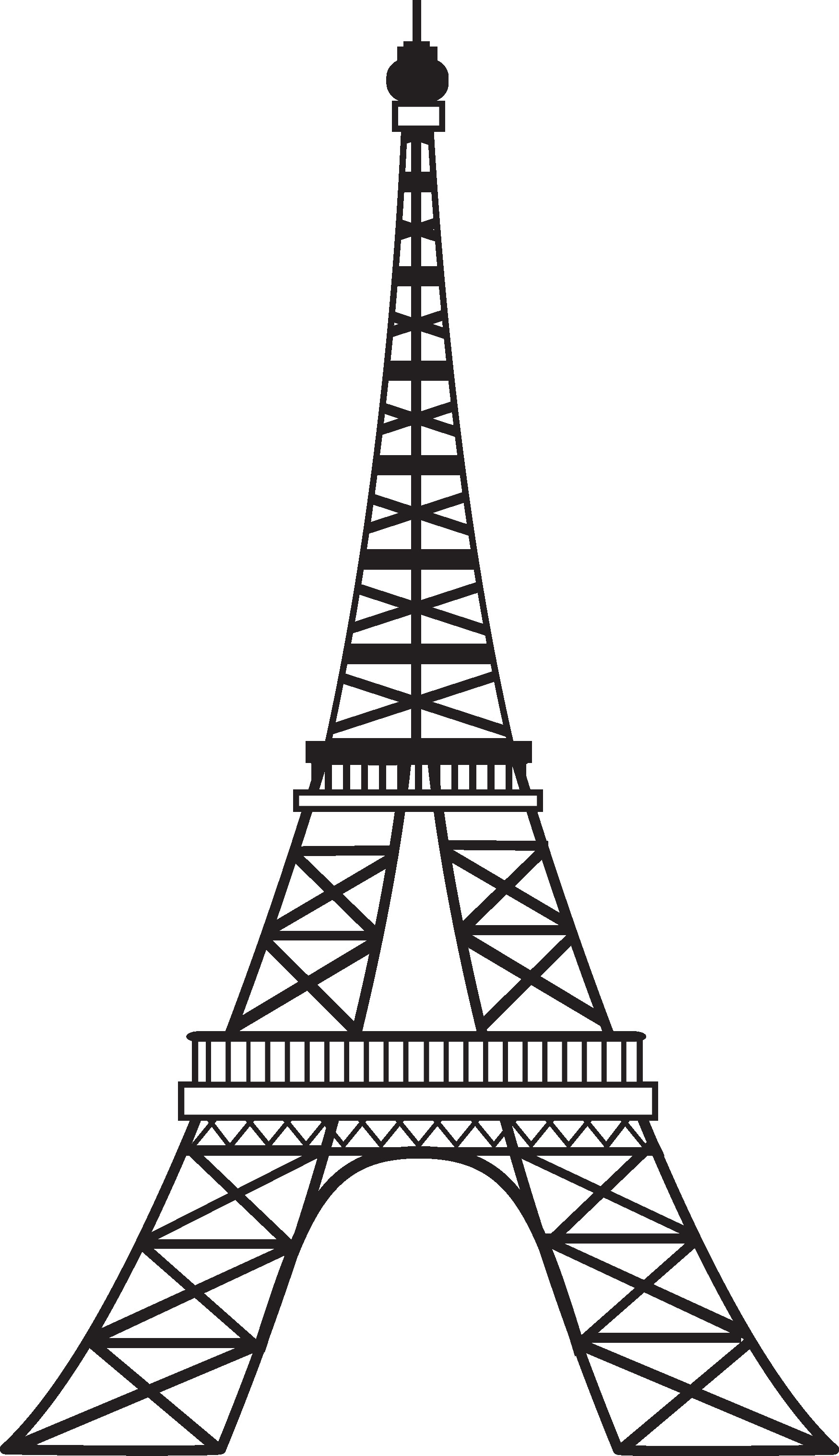 1749x3036 Huge Collection Of 'eiffel Tower Drawing Outline' Download More