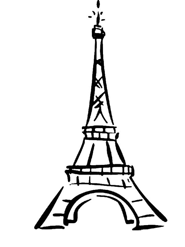Eiffel Tower Line Drawing