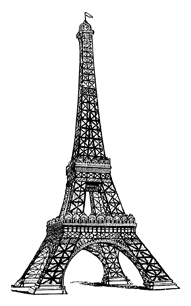 191x306 Drawn Eiffel Tower Vintage