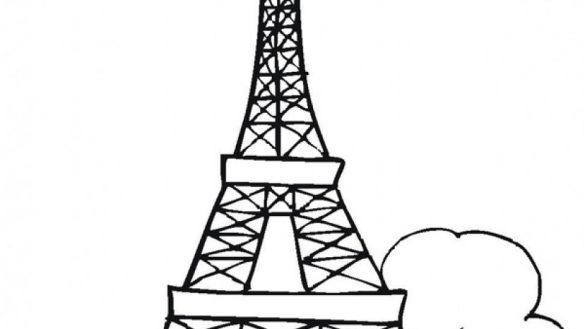 585x329 Eiffel Tower Coloring Pages Elegant Imagination