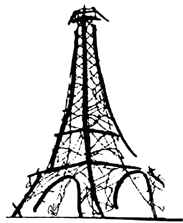 738x900 Tower Drawing Black And White Desktop Backgrounds Eiffel Cake
