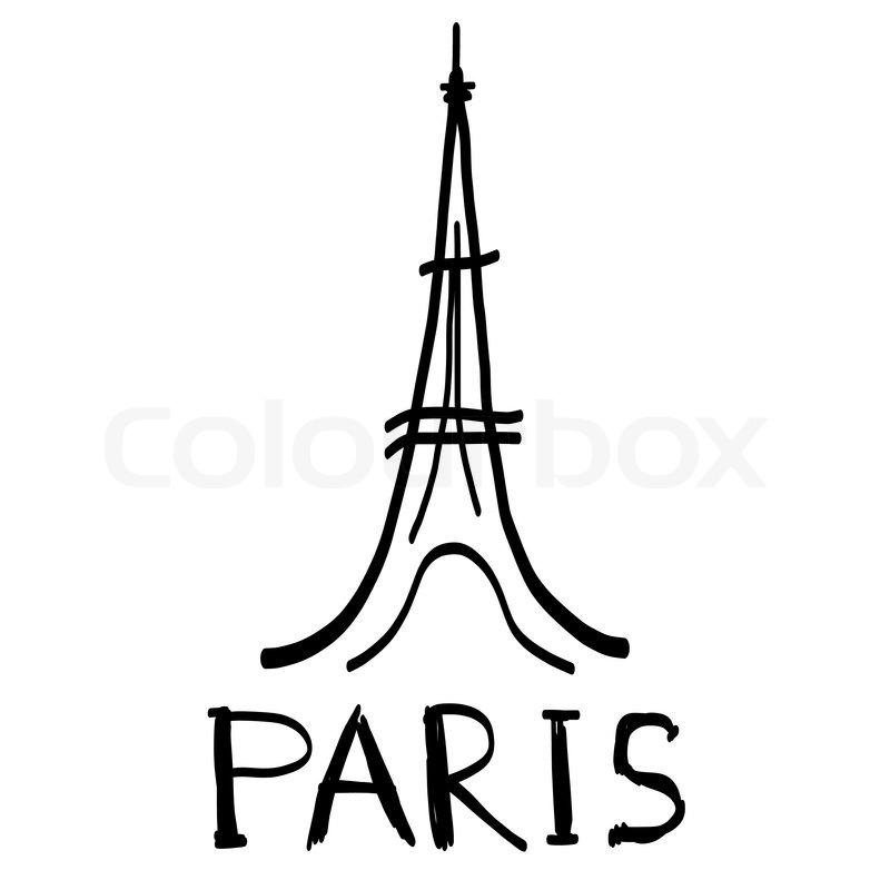 800x800 Eiffel Tower Icon In Sketch Style With Stock Vector Colourbox