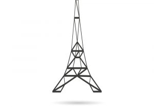 300x210 Eiffel Tower Drawing Abstract Silhouette Simple Eiffel Tower