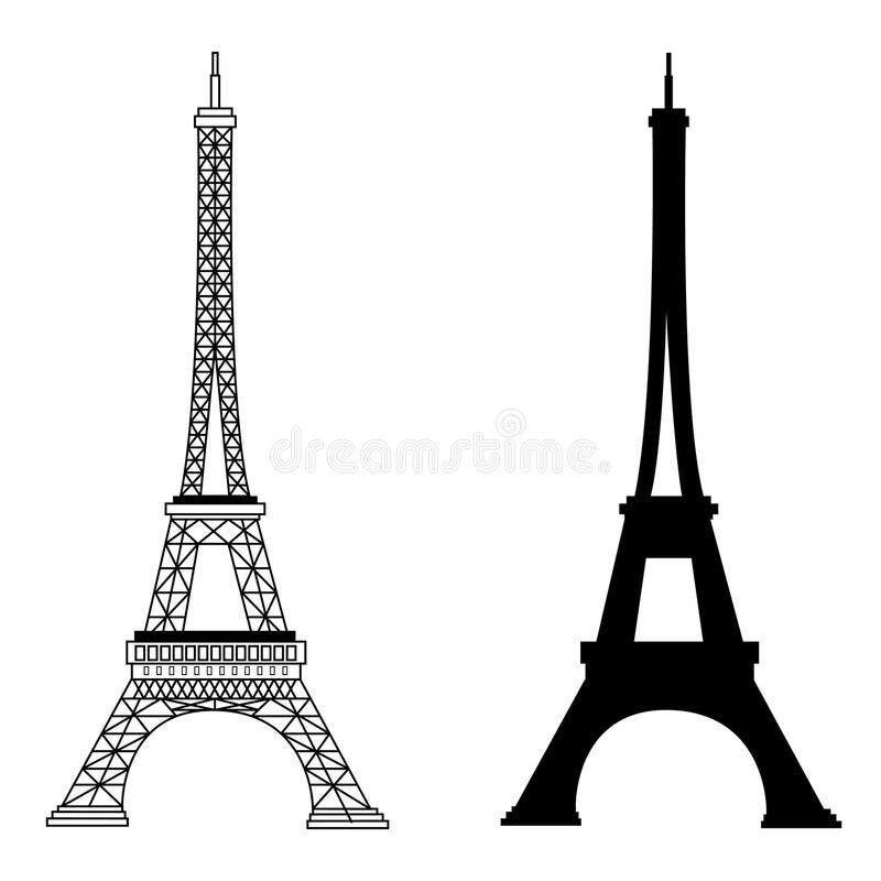800x800 Eiffel Tower Silhouette Drawing