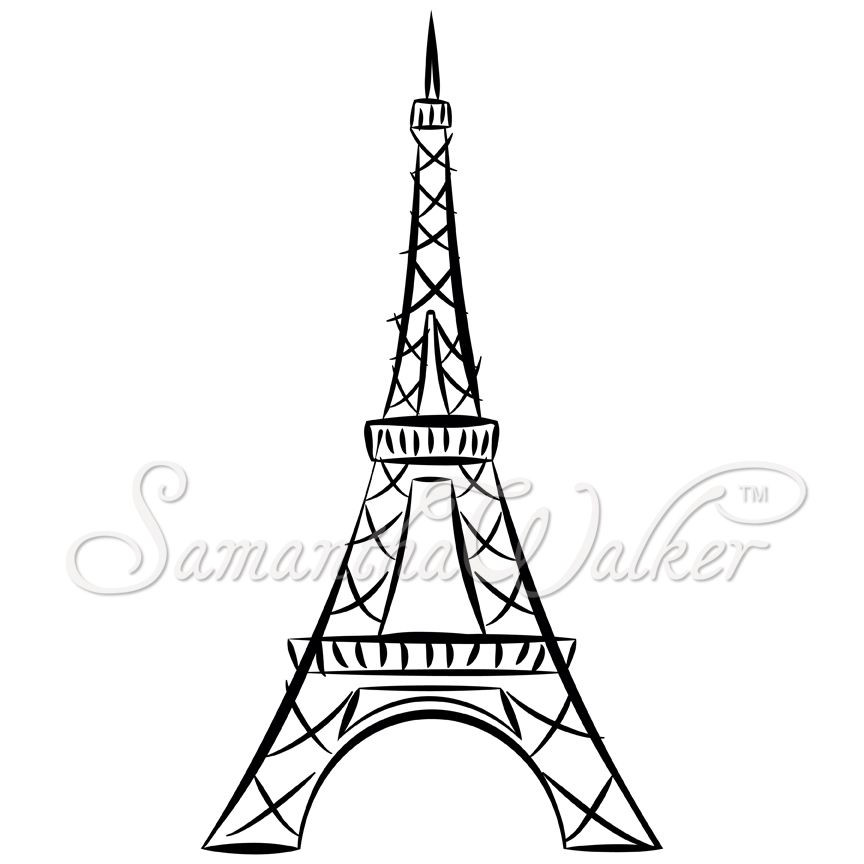 864x864 How To Draw Eiffel Tower Sketch Step