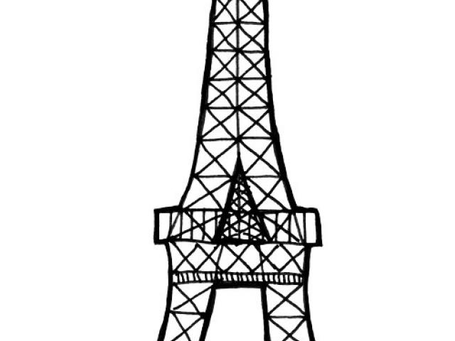 Eiffel Tower Simple Drawing | Free download on ClipArtMag