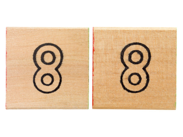 600x450 Wood With Drawing Of Number Eight