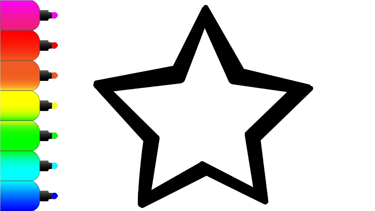 1280x720 Coloring Eight Stars Drawing, Painting Coloring Learn Colors