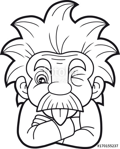 401x500 Cartoon Funny Einstein Shows His Tongue Stock Image And Royalty