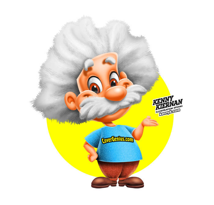 700x671 albert einstein cartoon mascot character design