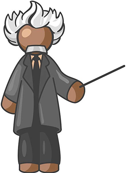 444x606 Cartoon Professor Albert Einstein Grey Black Brown