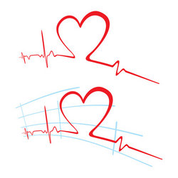 250x250 Ekg Of Love Stock Vector