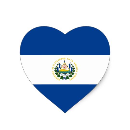 540x540 el salvador flag heart sticker