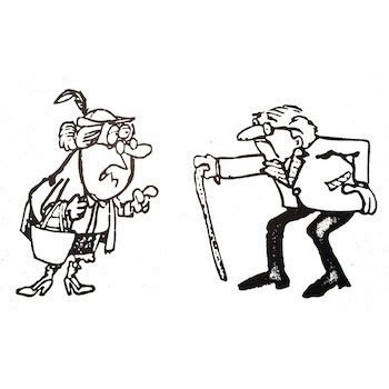 350x350 Welcome Art Line Drawing Elderly Couple