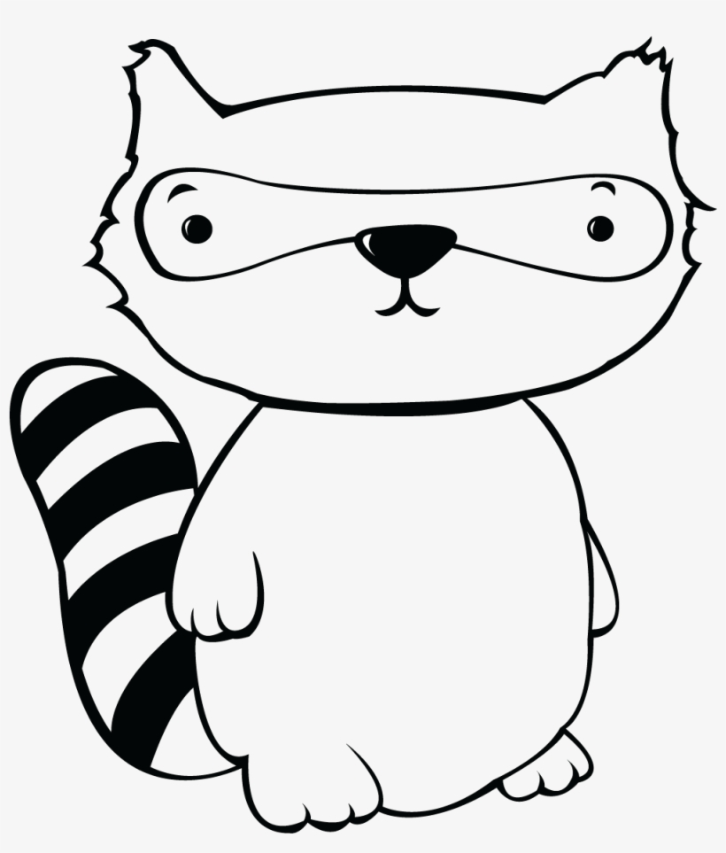 820x963 Simple Raccoon At Getdrawings Com Free