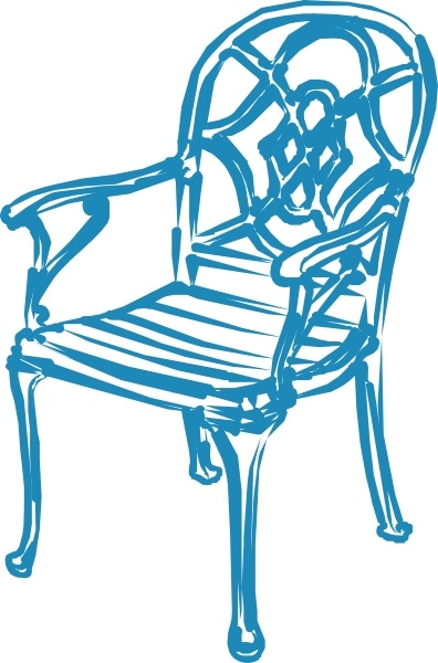 396x600 Blue Chair Clip Art Free Vector In Open Office Drawing