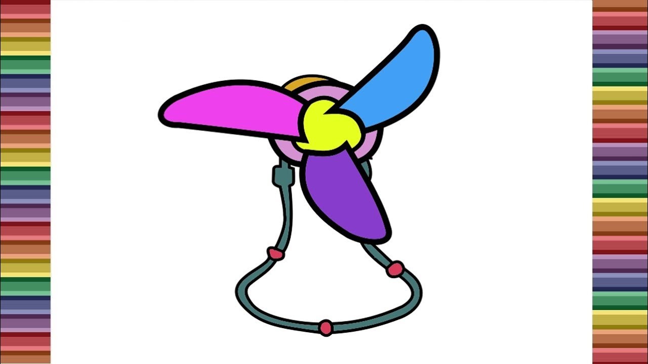 1280x720 Small Electric Fan Drawing For Kids Learn Colors For Kids When