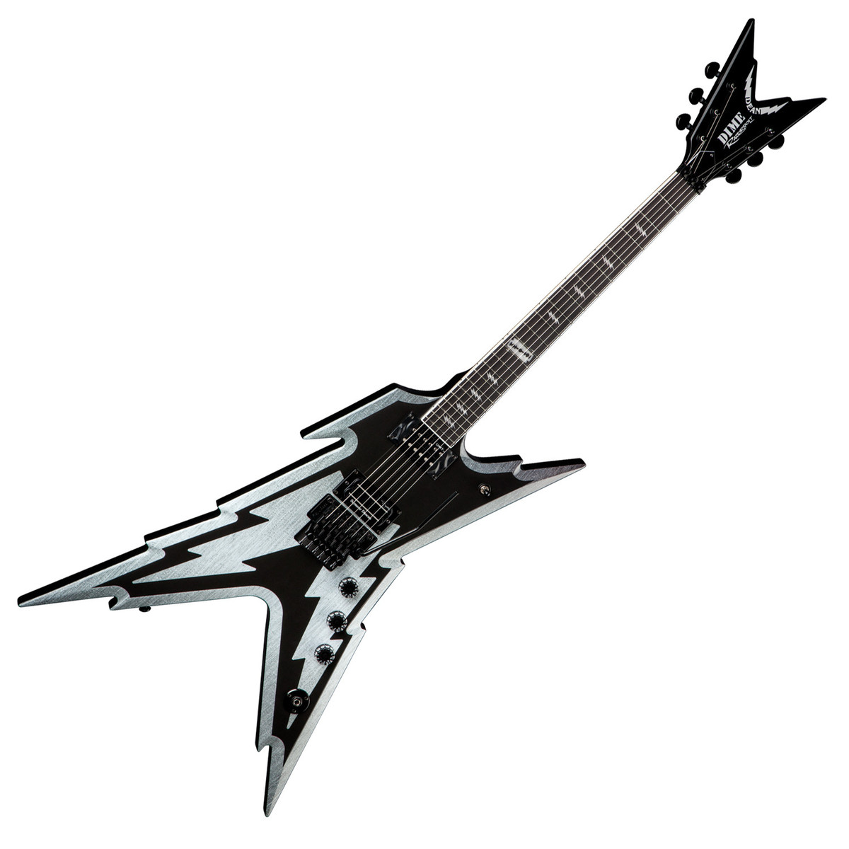 1200x1200 Dean Dime Razorbolt Electric Guitar, Black Silver