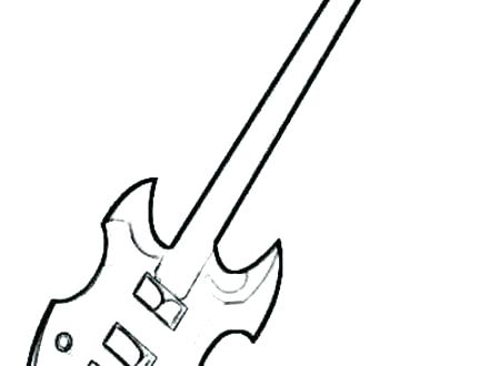 440x330 Coloring Pages Electric Guitar Coloring