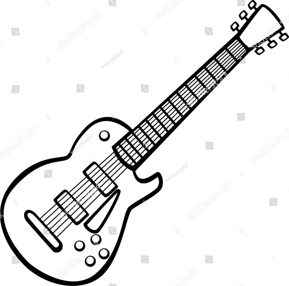 1000x991 Electric Guitar Isolated On White Ez Canvas