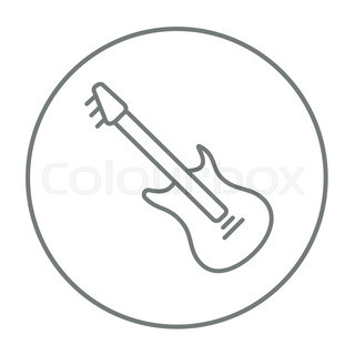 320x320 Electric Guitar Thick Line Icon With Stock Vector Colourbox