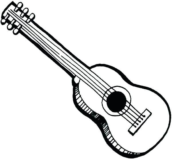 600x557 Guitar Coloring