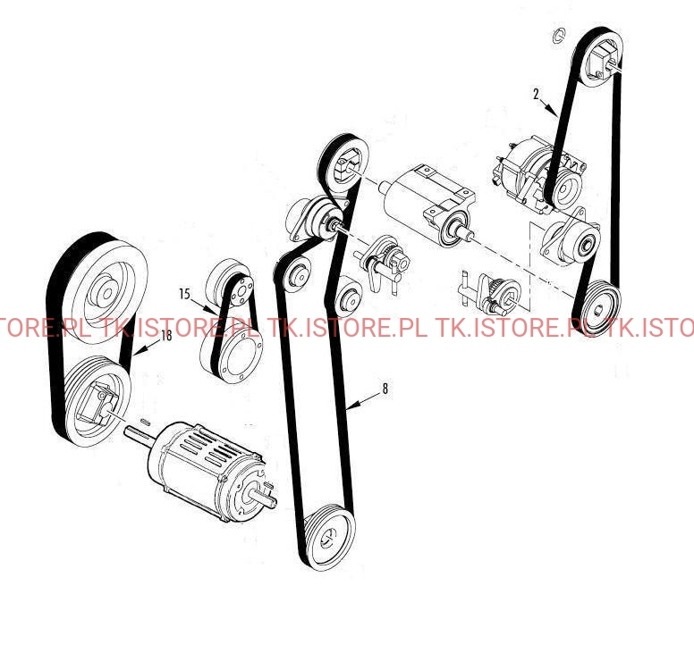 776x731 Belt Set Thermo King Sle