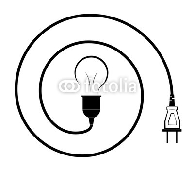 400x352 Electric Incandescent Lamp With Wire And Plug Logo