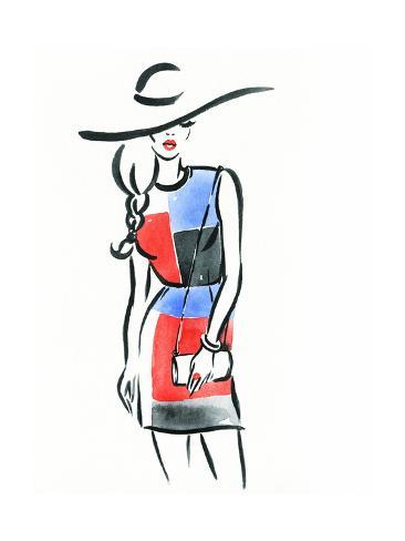 366x488 Woman With Elegant Dress Abstract Watercolor Posters