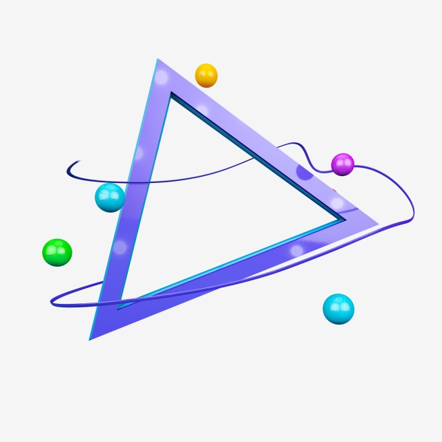 640x640 Fashion Three Dimensional Triangle Ball Decorative Elements