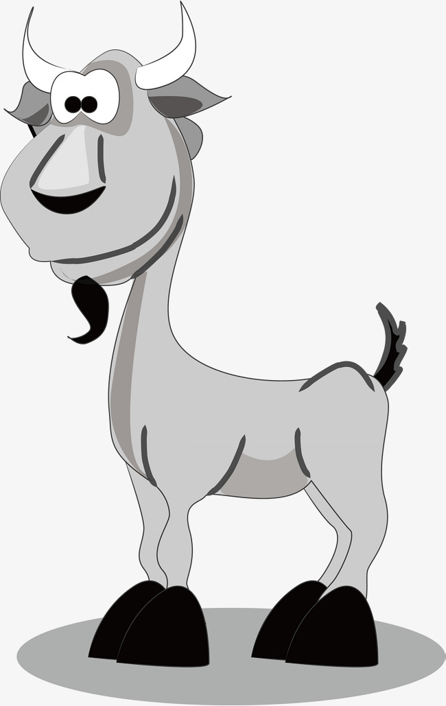 650x1029 white calf cartoon drawing elements, calf vector, hand painted