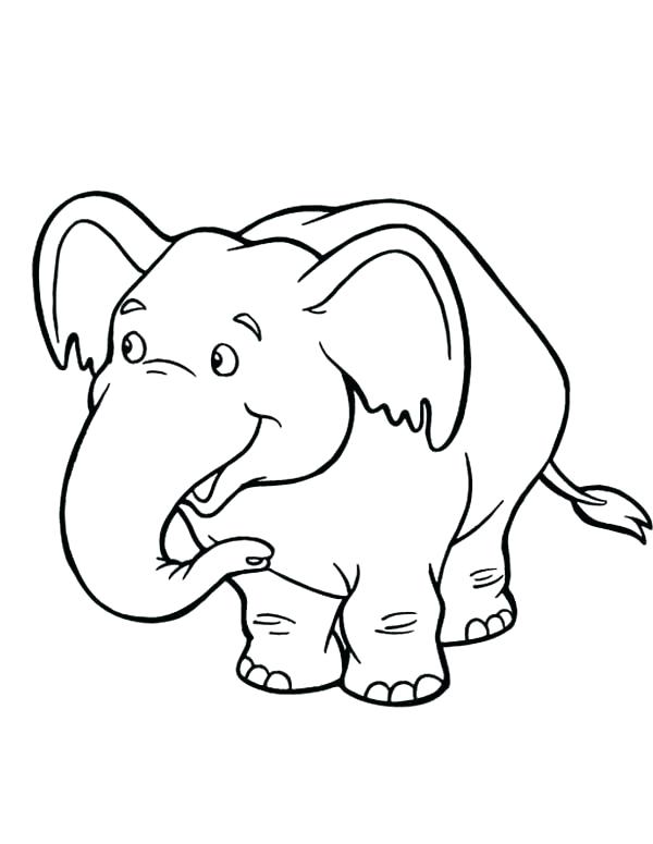 600x775 Cute Baby Elephant Coloring Pages