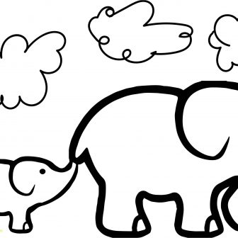 336x336 Baby Elephant Drawing A Picture Cartoon Sketches Cute Tumblr