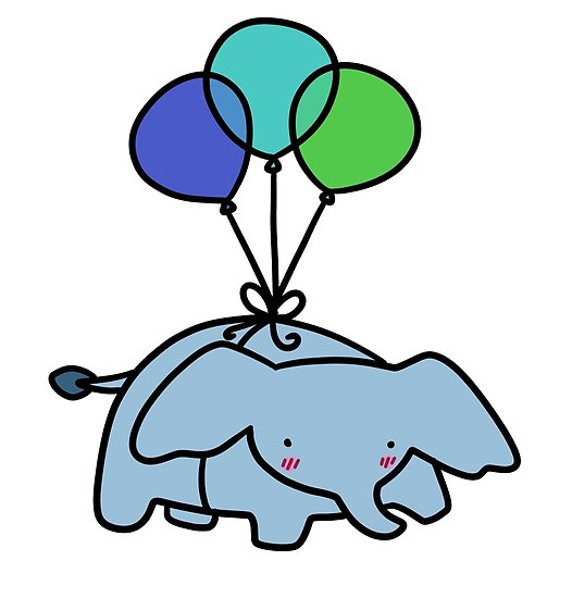 526x550 Balloon Elephant Posters