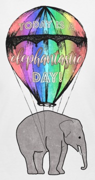 190x360 Elephant Flies With Balloon, Ele