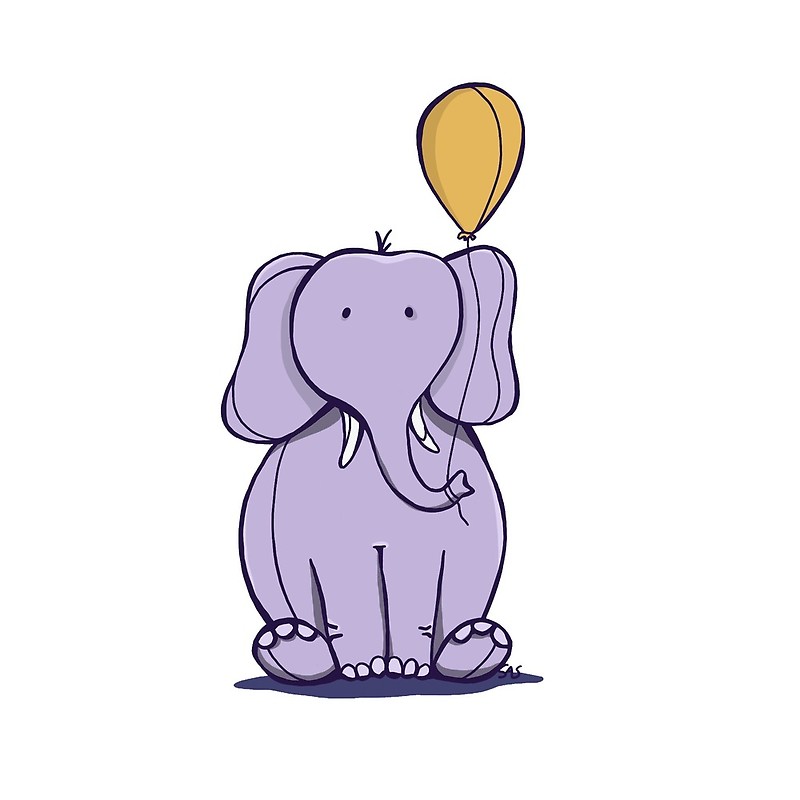 800x800 Elephant With Balloon