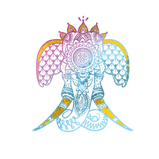 544x544 mystical elephant design water transfer temporary tattoo