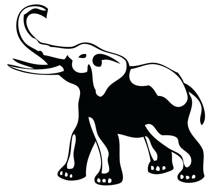 736x661 Elephant Outline Clip Clip Art Free Clip Art Clip Art Elephant