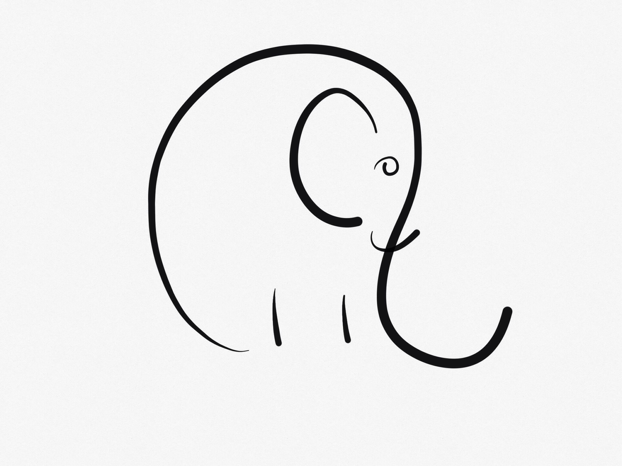 2048x1536 Elephant Sketch Craft Clipart In Arte Garabateado