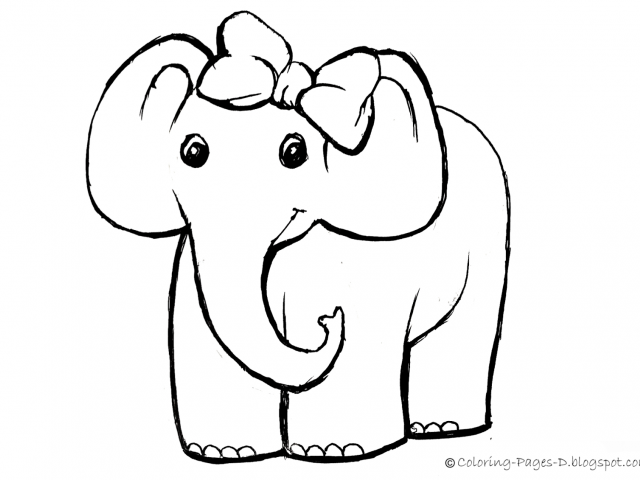640x480 Elephant Drawing For Kids