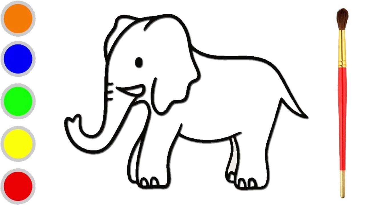 1280x720 How To Draw Elephant For Kids