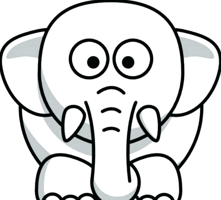 705x636 Elephant Clipart Outline Elephant Outline Drawing At Free