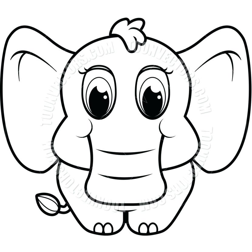 830x830 Baby Clip Art Black And White Line Drawing Elephant Clip Art Baby