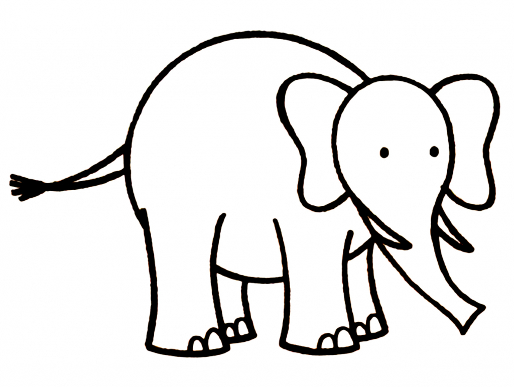 Elephant Drawing Simple